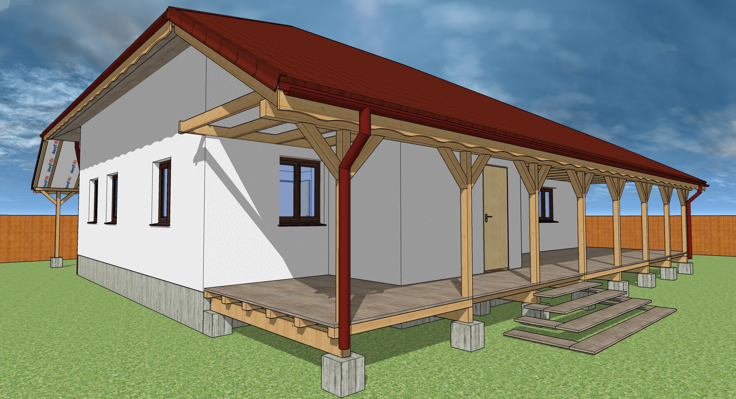 Earth Safe Design Hempcrete House Perspective 1